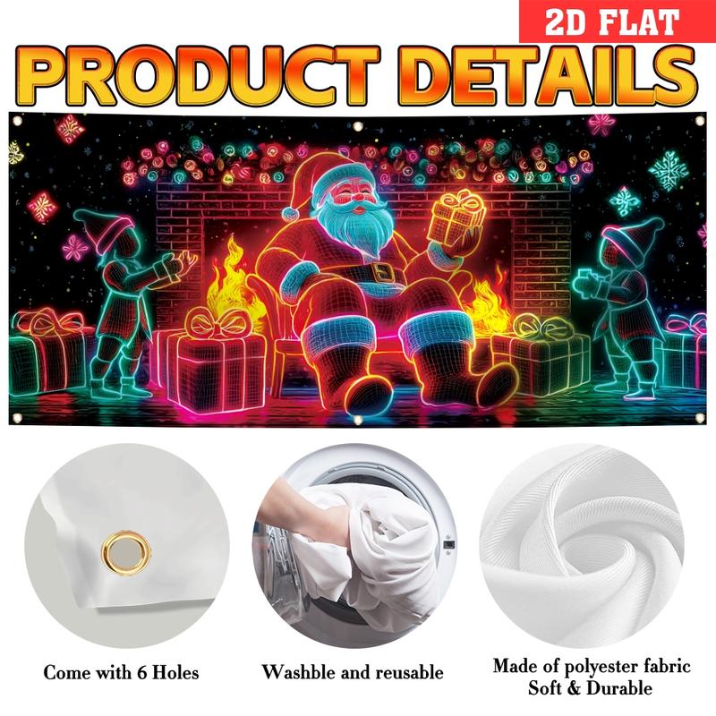 UV Activated Christmas Garage Door Cover Banner