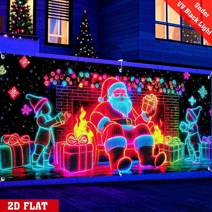 UV Activated Christmas Garage Door Cover Banner